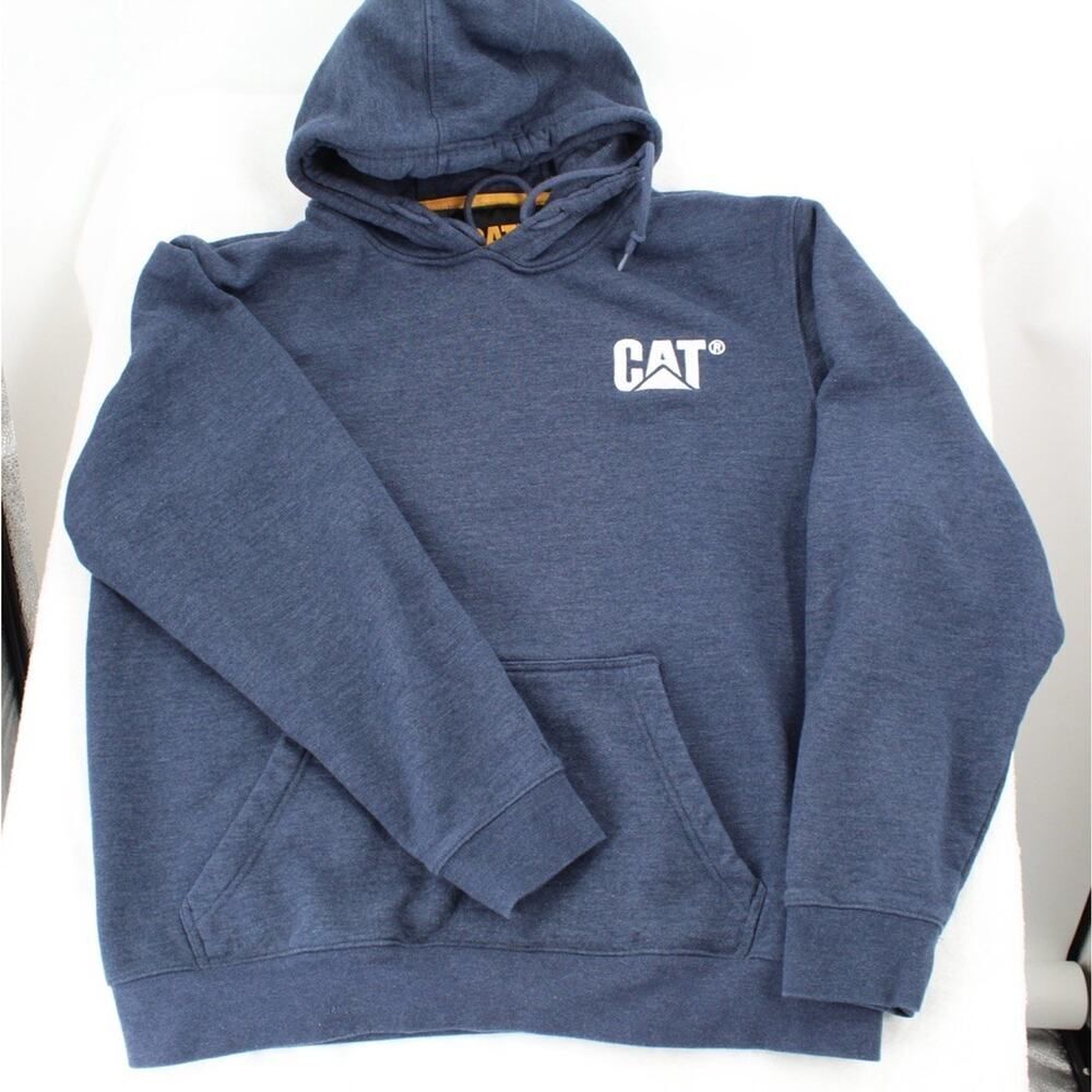 Caterpillar CAT Men’s Pullover Hoodie Embroidered Logo Kangaroo Pocket Workwear